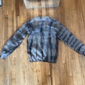 Hand Dyed Sweater - Black and Gray with some purple tones